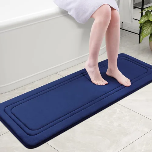 Vista 45 de Grandaily Alfombra de Baño de Espuma Viscoelástica 24x16, Ultra Suave, Antideslizante y Absorbente, Alfombras de Baño Lavables a Máquina y Secables