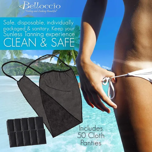 Vista 3 de Belloccio Pack de 50 bragas desechables Aerógrafo Spray Bronceado, envolturas corporales