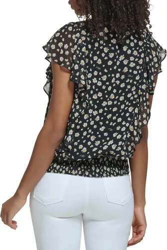 Vista 3 de Karl Lagerfeld Paris Blusa floral estampada para mujer