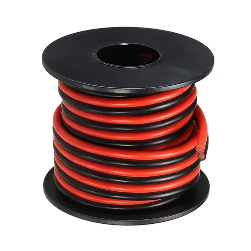 Vista 22 de MECCANIXITY Alambre de calibre 14, 2 conductores, alambre de silicona paralelo de 14 AWG, alambre trenzado de alambre de cobre estañado, carrete