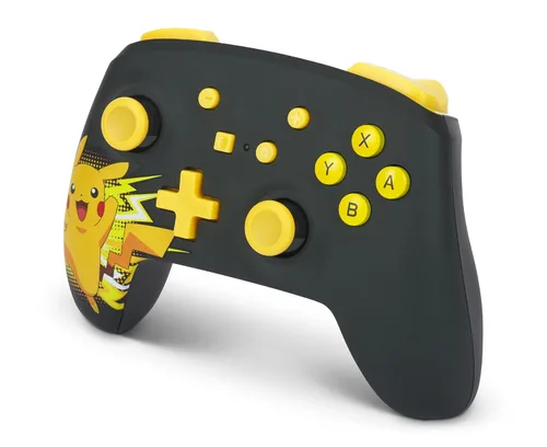 Vista 5 de PowerA Wireless Nintendo Switch Controller - Pikachu Ecstatic, AA Battery Powered (Battery Included), Nintendo Switch Pro Controller, Mappable