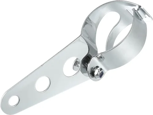 Vista 6 de ACROPIX Soportes universales para faros delanteros de motocicleta, abrazaderas de horquilla de 1.299 in a 1.693 in, tono plateado, paquete de 2
