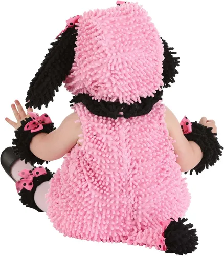 Vista 3 de Disfraz infantil de caniche rosa