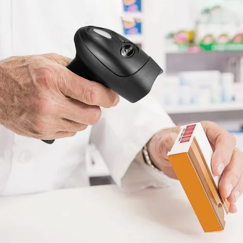 Vista 7 de NetumScan Escáner de código de barras inalámbrico 1D con soporte, 2 en 1 2.4G inalámbrico y lector de código de barras con cable USB, pistola
