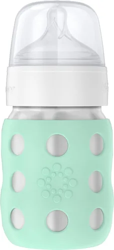 Vista 28 de Lifefactory Biberón de cuello ancho aislado al vacío de acero inoxidable de 8 onzas con pezón etapa 2 (3-6 meses) melón (LS2211WCA4)