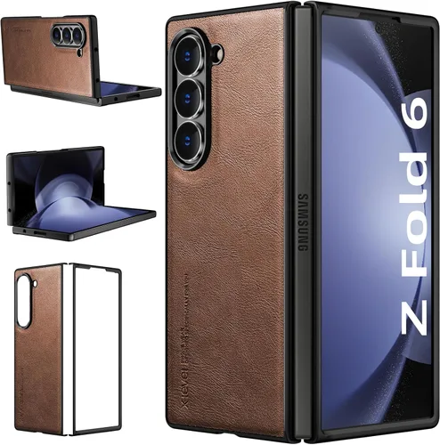 Vista 60 de X-level Funda para Samsung Galaxy Z Flip 6, delgada funda delgada de piel sintética para teléfono, TPU suave, a prueba de golpes, protección Negro