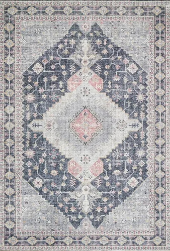Vista 3 de Loloi Colección Skye SKY-02 - Alfombra de área, carbón/multi, 6'-0" x 9'-0