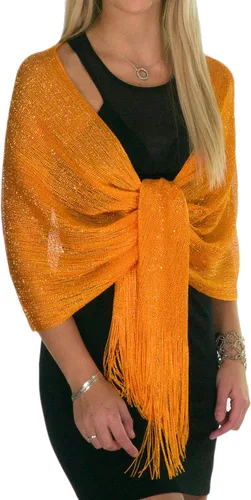 Vista 10 de ShineGlitz - Chales y mantones elegantes para mujer, para usar con ropa y vestidos de noche Negro 1