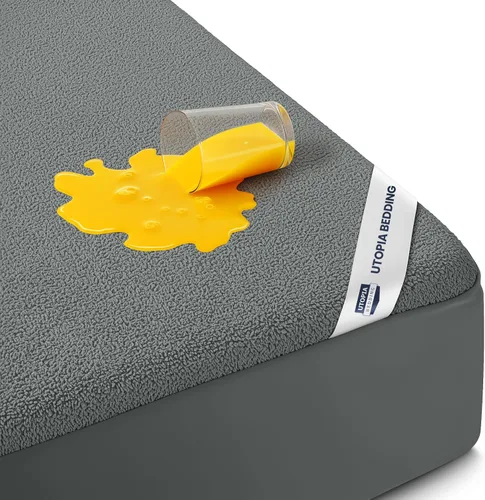 Vista 46 de Utopia Bedding – Protector impermeable de colchón tamaño individual, funda de colchón de terry premium de 200 GSM, transpirable, estilo ajustado