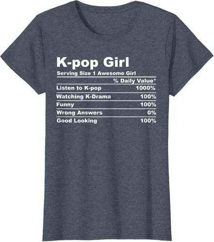 Vista 13 de Camiseta de regalo Kpop Kdrama para mujer K-pop Girl, Negro, S