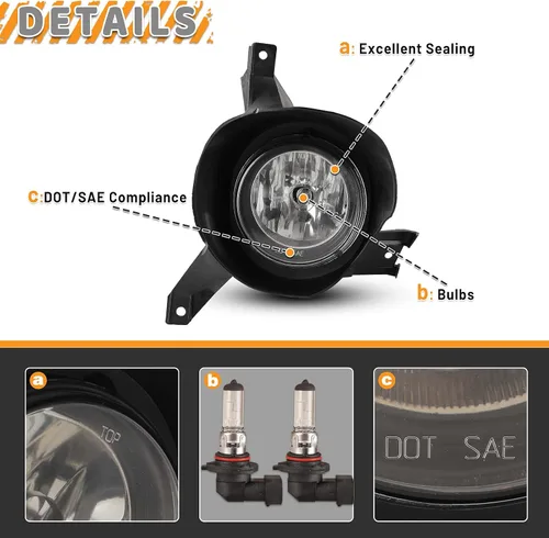 Vista 4 de Para Ford Explorer Sport 2001 2002 2003, Ford Explorer Sport 2001-2005, luces antiniebla montaje de 42 W