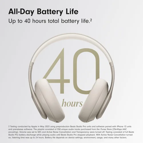 Vista 4 de Beats Studio Pro - Auriculares inalámbricos Bluetooth con cancelación de ruido, color arenisca (renovado)