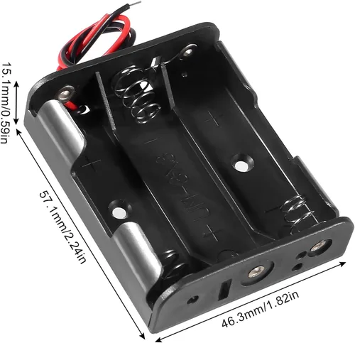 Vista 7 de Soporte de batería AA con conductores 3 AA soporte de batería con cables (6PCS 3AA)