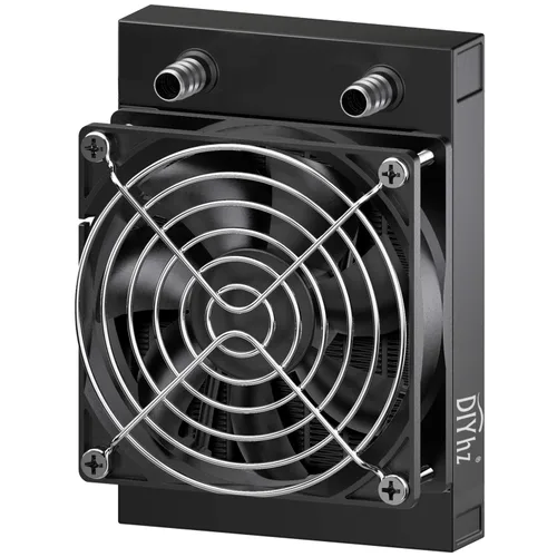 Vista 7 de Radiador de Refrigeración por Agua para Computadora, Intercambiador de Calor de Aluminio de 8 Tubos, Radiador de Refrigeración Líquida con Rosca