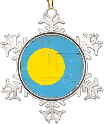 Vista 13 de Níger - Adorno de Navidad con copo de nieve de metal, regalo patriótico de recuerdo para árbol de Navidad, adornos colgantes de bandera nacional