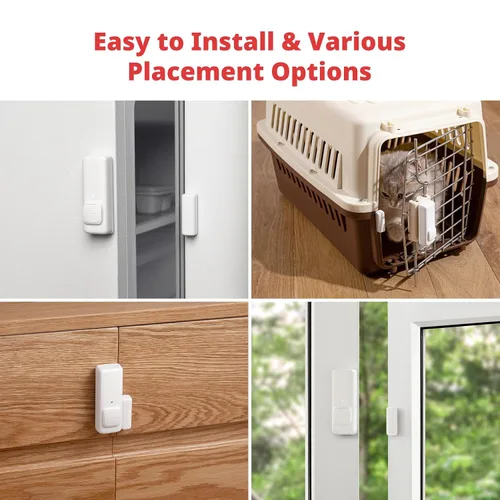 Vista 5 de SwitchBot Sensor de contacto de alarma de puerta – Alarma de ventana inalámbrica de seguridad inteligente para el hogar y sensor de puerta, añade