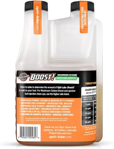 Vista 3 de Opti-Lube Aditivo diesel de cetano máximo, botella dosificadora de 16 onzas