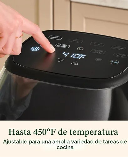Vista 7 de Cuisinart ClearView - Freidora de aire de 4 cuartos con cesta de vidrio y placa antiadherente de cerámica sin PFAS, 5 funciones de cocción, 2