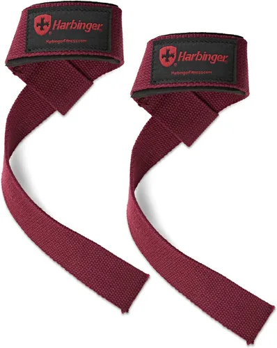 Vista 15 de Correas de levantamiento acolchadas de algodón Harbinger - Almohadillas de muñeca Neotek suaves y de apoyo - 54.6 cm de longitud, 3.8 cm de ancho