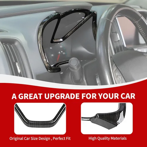 Vista 6 de RAZPOY Moldura del panel de salpicadero, cubierta de tablero de consola central compatible con Chevy Colorado 2014-2022 y accesorios interiores
