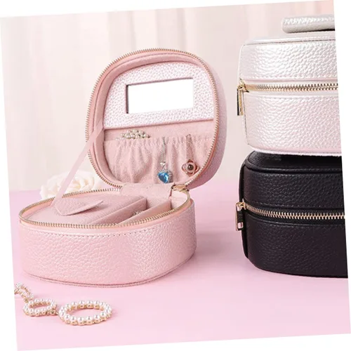 Vista 3 de Holibanna 3pcs Box jewelry storage box earring holders bracelets holder Travel Jewelry Organizer Case travel jewelry holder Necklaces Storage Holder