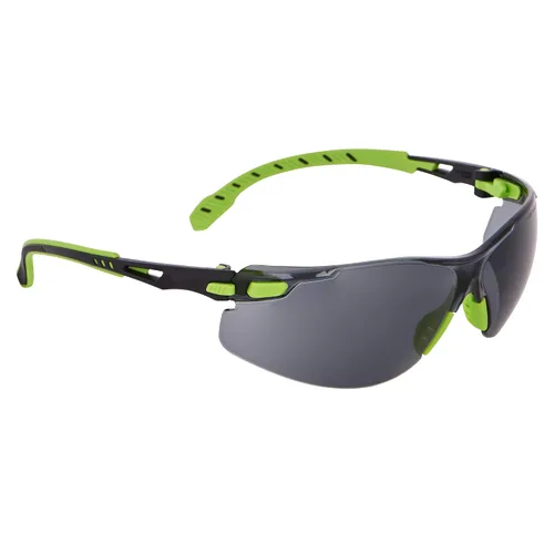 Vista 4 de Paquete de gafas de seguridad 3M, S1101SGAF, ANSI Z87, lente transparente antivaho Scotchgard, marco azul/negro de perfil bajo + tapones