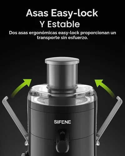 Vista 7 de SIFENE Máquina exprimidora centrífuga compacta de 350 W, canal de 2.5