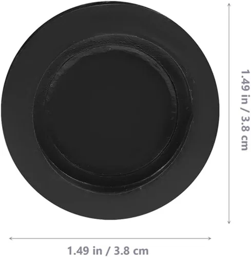 Vista 2 de 30 piezas de tapón de goma para caja de ahorro, tapón de alcancía negra, tapón de repuesto a granel de fondo redondo, tapones de agujero de goma