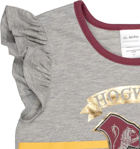 Vista 5 de Harry Potter Hogwarts - Conjunto de camiseta y leggings de manga corta con volantes