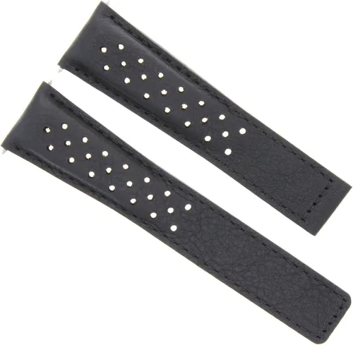 Vista 3 de Ewatchparts PERFORATED 19-20-22MM LEATHER WATCH BAND STRAP COMPATIBLE WITH TAG HEUER CARRERA CALIBRE