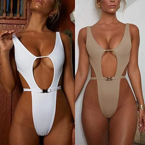 Vista 6 de Nituyy Traje de baño de una sola pieza para mujer traje de baño push up monokini sexy bikini ropa de playa