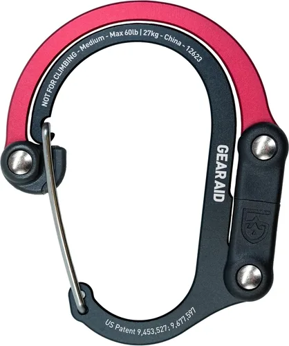 Vista 25 de GEAR AID HEROCLIP Mosquetón giratorio de 360° y gancho (mediano) para camping, mochila, maletas y organización de garaje