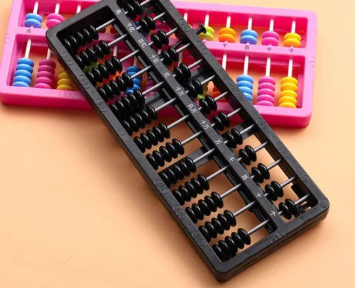 Vista 4 de Abacus 13 dígitos, vintage chino, madera, para educación matemática aritmética, negro
