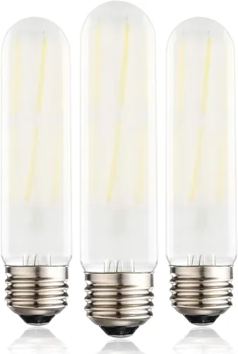 Vista 9 de XININSUN Bombillas LED esmeriladas T10, color blanco cálido 2700 K, bombillas LED Edison tubulares regulables de 6 W, equivalente a 60 vatios, 600