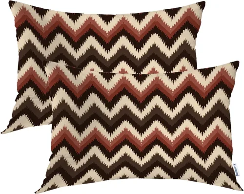 Vista 43 de Batmerry Autumn Maple Leaves Throw Pillow Covers, red Fall Orange Leaves Decorative Pillow Covers Digital Printing Blended for Couch Sofa Bed