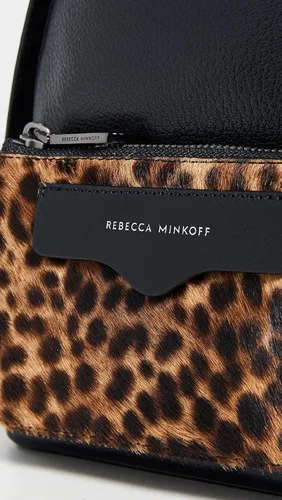 Vista 5 de Rebecca Minkoff Emma Mini Mochila convertible para mujer, leopardo haircalf), HF19GLHBB5-966