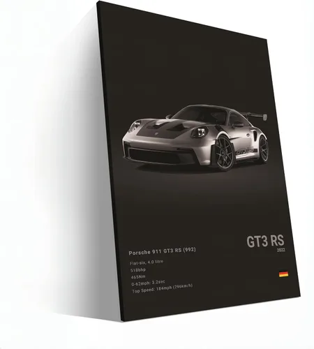 Vista 2 de Póster de Supercar 911 GT3RS Póster de Carreras Pintura de Pared Vintage Arte de Pared en Lienzo Pintura en Lienzo Pósteres Regalo de Cumpleaños