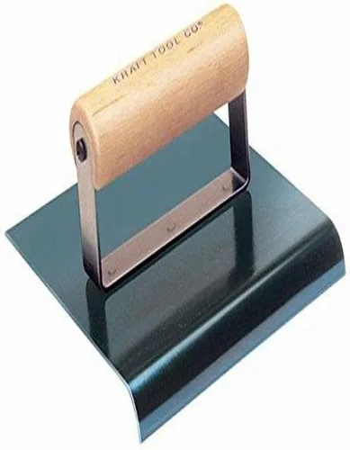 Vista 3 de Kraft Tool CF570 - Bordeadora manual de acero azul radio de 1/2 pulgada con mango de madera, 6 x 3 pulgadas