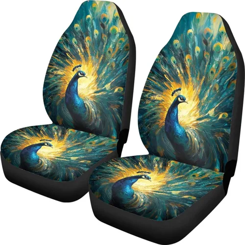 Vista 9 de Talayituse - Funda de asiento de coche con estampado de salpicaduras de pintura de la bandera americana, funda de asiento de cubo para vehículo, 4