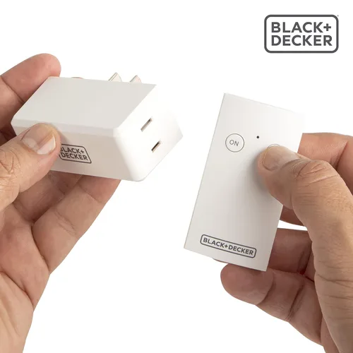 Vista 6 de BLACK+DECKER Toma de control remoto inalámbrico, 1 toma polarizada, 1 control remoto - Interruptores de luz prémium