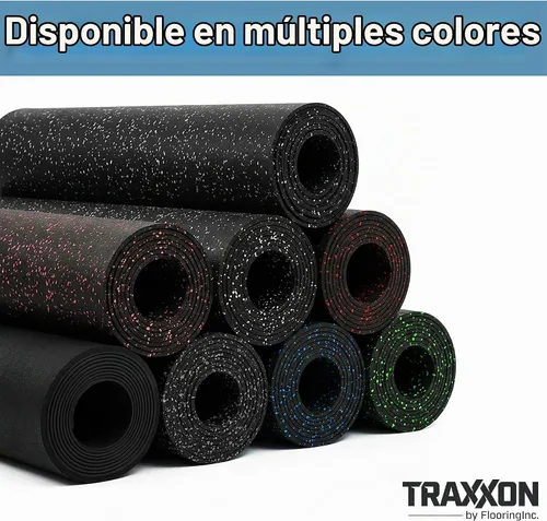 Vista 9 de Rollo de piso de goma resistente de 1/4" de espesor de Floor Inc Tapetes de piso de goma reciclada flexibles para gimnasio en casa Tapete