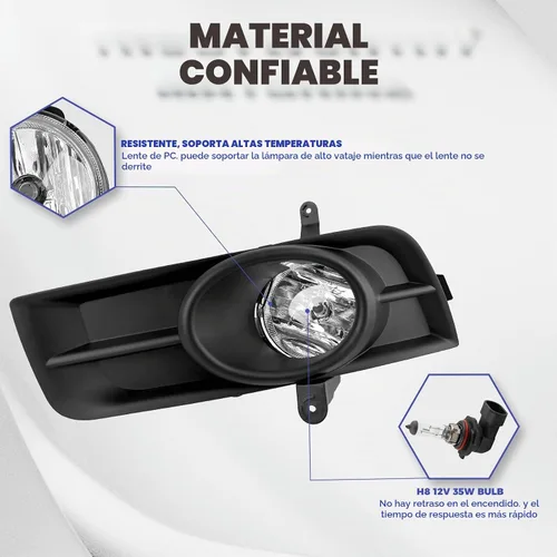 Vista 3 de Cruze - Luz antiniebla 2011 2012-2014 – RP notable potencia, parachoques de conducción antiniebla para 2011 2012 2013 2014 lente transparente cromo
