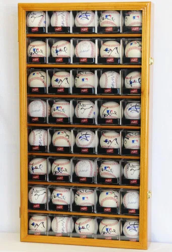 Vista 2 de 40 cubos de béisbol Arcylic Cubes - Estante para gabinete con protección UV, color negro