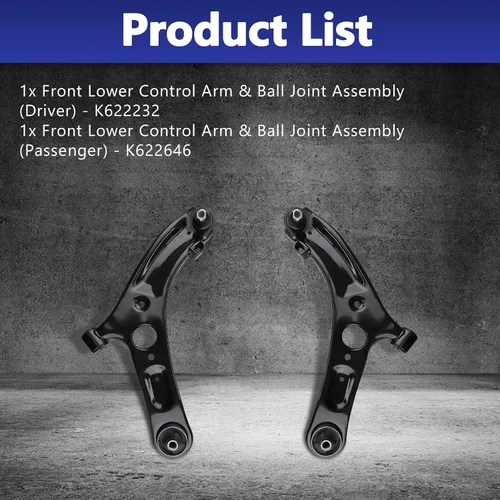 Vista 3 de Brazo de control, con rótula delantera inferior suspensión kit LH RH compatible con Hyundai Elantra 2011-2016 2012-2017 Veloster