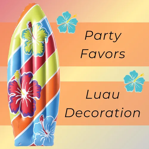 Vista 3 de US Toy One grande inflable Surf Board Luau Decoración Tema playa piscina Juguete, 36 pulgadas, Multicolor