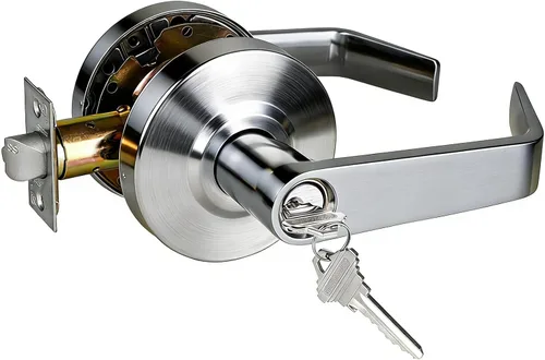 Vista 34 de ANSI Grado 2 Manija de Puerta de Entrada Comercial con Llave, Certificada UL, Cumple ADA, Cromo Satinado 26D, GRD2-72ET-1P