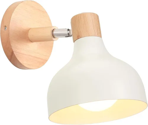 Vista 27 de Scandinavian Retro Dimmable E27 Wall Lamp for Bedroom Living Room Hallway Kitchen Indoor Lighting(Amarillo,1 Pieza)