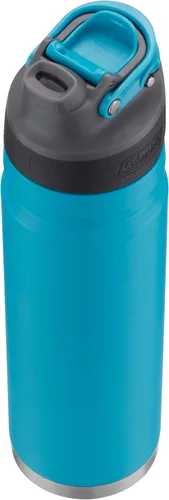 Vista 2 de Coleman FreeFlow AUTOSEAL - Botella de agua de acero inoxidable, 24 onzas, mar caribeño (paquete de 6)