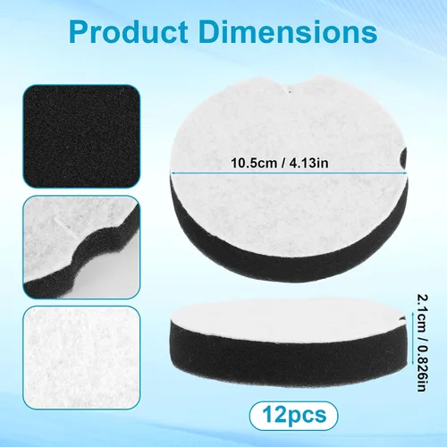 Vista 2 de 12 filtros compactos para Bissell, lavables y reutilizables, accesorios de repuesto de filtro compacto compatibles con Bissell Vacuum Compare