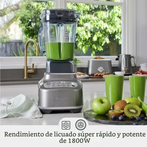 Vista 2 de Breville BBL820SHY Q Licuadora para cocinas, nogal ahumado Hickory Ahumado